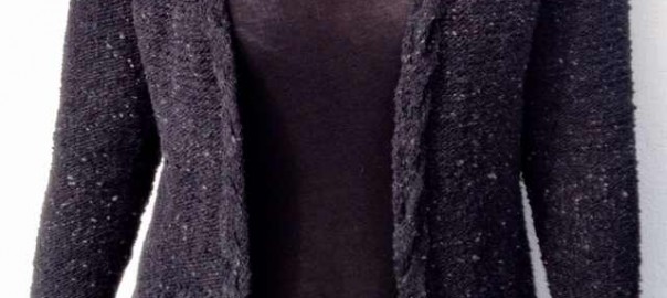 Leichte, warme Damen-Strickjacke aus Classic Tweed von Lana Grossa