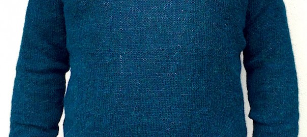 Herrenpullover mit rundem Ausschnitt aus Alpaka, Größe 52/54 – Anleitung