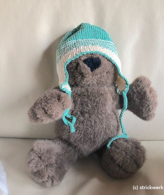 Teddy, der eine Mütze trägt